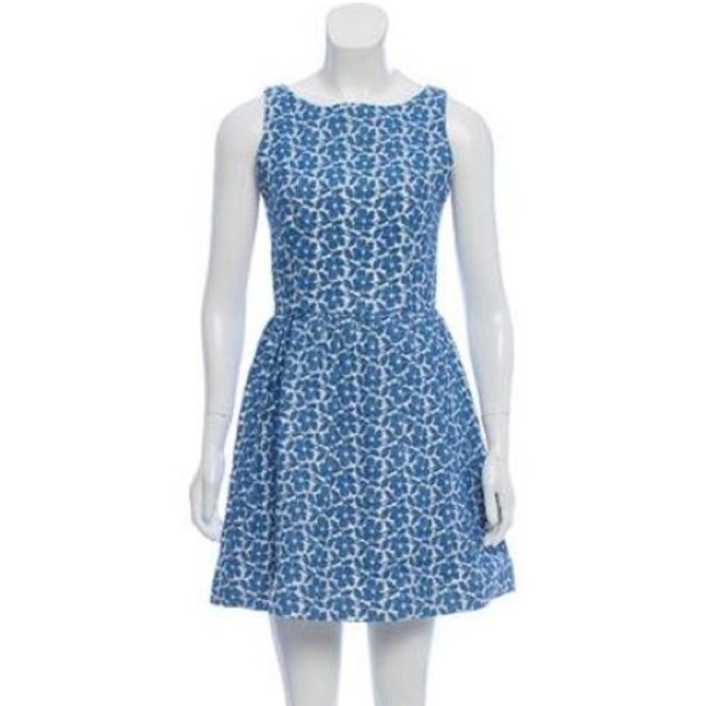 Blue Embroidered Backless Alive and Olivia Dress